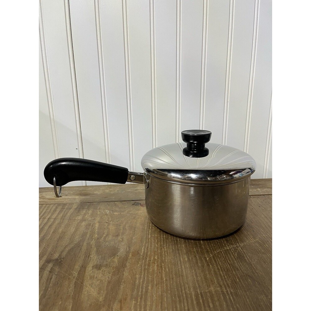 Revere Ware 1 1/2 Qt Sauce Pan w/Lid Stainless Steel Disc Bottom USA  Tri-ply